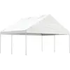 Image de vidaXL Belvédère avec toit blanc 4,46x5,88x3,75 m polyéthylène