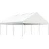 Image de vidaXL Belvédère avec toit blanc 6,69x5,88x3,75 m polyéthylène
