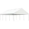 Image de vidaXL Belvédère avec toit blanc 8,92x5,88x3,75 m polyéthylène