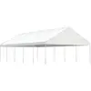 Image de vidaXL Belvédère avec toit blanc 11,15x5,88x3,75 m polyéthylène