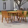 Image de vidaXL Table de jardin 110x110x75 cm Bois d'acacia solide