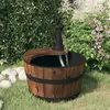 Image de vidaXL Fontaine à eau avec pompe 28x28x34,5 cm Bois de sapin massif