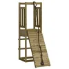 Image de vidaXL Maisonnette de jeu avec mur d'escalade bois de pin imprégné