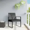 Image de vidaXL Chaises à manger de jardin lot de 2 gris foncé rotin PP