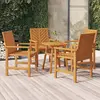 Image de vidaXL Chaises à manger de jardin lot de 4 bois massif d'acacia