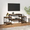 Image de vidaXL Meuble TV Chêne marron 117x35x52 cm Bois d'ingénierie