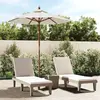Image de vidaXL Parasol de jardin avec mât en bois sable 196x231 cm