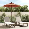 Image de vidaXL Parasol de jardin avec mât en bois terre cuite 196x231 cm