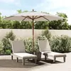 Image de vidaXL Parasol de jardin avec mât en bois sable 299x240 cm