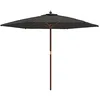Image de vidaXL Parasol de jardin avec mât en bois anthracite 299x240 cm