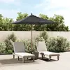 Image de vidaXL Parasol de jardin avec mât en bois anthracite 198x198x231 cm