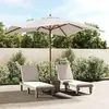 Image de vidaXL Parasol de jardin avec mât en bois sable 300x300x273 cm