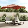 Image de vidaXL Parasol de jardin avec mât en bois terre cuite 300x300x273 cm