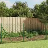 Image de vidaXL Clôture à mailles losangées avec piquet d'ancrage vert 1,1x25 m