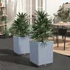 Image de vidaXL Jardinières 2 pcs gris clair 30x30x37 cm polypropylène