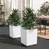 Image de vidaXL Jardinières 2 pcs blanc 30x30x37 cm polypropylène
