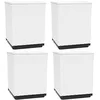Image de vidaXL Jardinières 4 pcs blanc 30x30x37 cm polypropylène