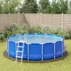 Image de vidaXL Bâche de piscine gris clair Ø458 cm géotextile polyester