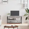 Image de vidaXL Meuble TV sonoma gris 90x33x45 cm bois d'ingénierie et fer