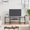 Image de vidaXL Meuble TV sonoma gris 121x35x45 cm bois d'ingénierie et fer
