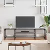 Image de vidaXL Meuble TV sonoma gris 161x35x45 cm bois d'ingénierie et fer