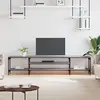 Image de vidaXL Meuble TV sonoma gris 201x35x45 cm bois d'ingénierie et fer