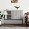 Image de vidaXL Buffet sonoma gris 100x40x79,5 cm bois d'ingénierie