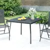 Image de vidaXL Table de jardin anthracite 100x100x72 cm Treillis d'acier