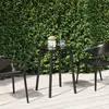 Image de vidaXL Table de jardin anthracite 50x50x71 cm acier