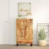 Image de vidaXL Buffet haut avec tiroir 60x33x100cm bois massif manguier et fer