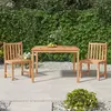 Image de vidaXL Ensemble à manger de jardin 3 pcs Bois de teck massif