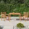 Image de vidaXL Ensemble à manger de jardin 3 pcs Bois de teck massif