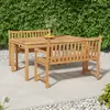 Image de vidaXL Ensemble à manger de jardin 3 pcs Bois de teck massif