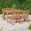 Image de vidaXL Ensemble à manger de jardin 4 pcs Bois de teck massif