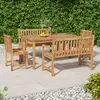 Image de vidaXL Ensemble à manger de jardin 5pcs Bois de teck massif