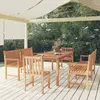 Image de vidaXL Ensemble à manger de jardin 5pcs Bois de teck massif