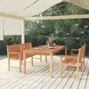 Image de vidaXL Ensemble à manger de jardin 3 pcs Bois de teck massif