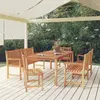 Image de vidaXL Ensemble à manger de jardin 5pcs Bois de teck massif