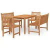 Image de vidaXL Ensemble à manger de jardin 5pcs Bois de teck massif