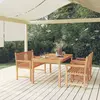 Image de vidaXL Ensemble à manger de jardin 4 pcs Bois de teck massif