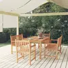 Image de vidaXL Ensemble à manger de jardin 5pcs Bois de teck massif