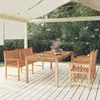 Image de vidaXL Ensemble à manger de jardin 4 pcs Bois de teck massif