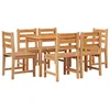 Image de vidaXL Ensemble à manger de jardin 7 pcs Bois de teck solide, meubles de jardin, meubles d'extérieur, table et chaise de jardin, meubles de patio