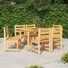 Image de vidaXL Ensemble à manger de jardin 7 pcs Bois de teck solide