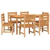 Image de vidaXL Ensemble à manger de jardin 7 pcs Bois de teck solide