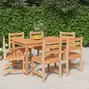 Image de vidaXL Ensemble à manger de jardin 7 pcs Bois de teck solide