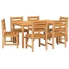 Image de vidaXL Ensemble à manger de jardin 7 pcs Bois de teck solide