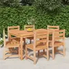 Image de vidaXL Ensemble à manger de jardin 7 pcs Bois de teck solide