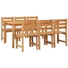 Image de vidaXL Ensemble à manger de jardin 7 pcs Bois de teck solide
