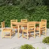 Image de vidaXL Ensemble à manger de jardin 7 pcs Bois de teck solide